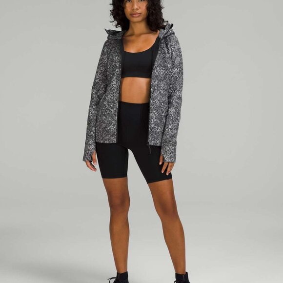 Lululemon Scuba Full Zip Hoodie Offbeat Alpine White Black Size 6 - Picture 2 of 8